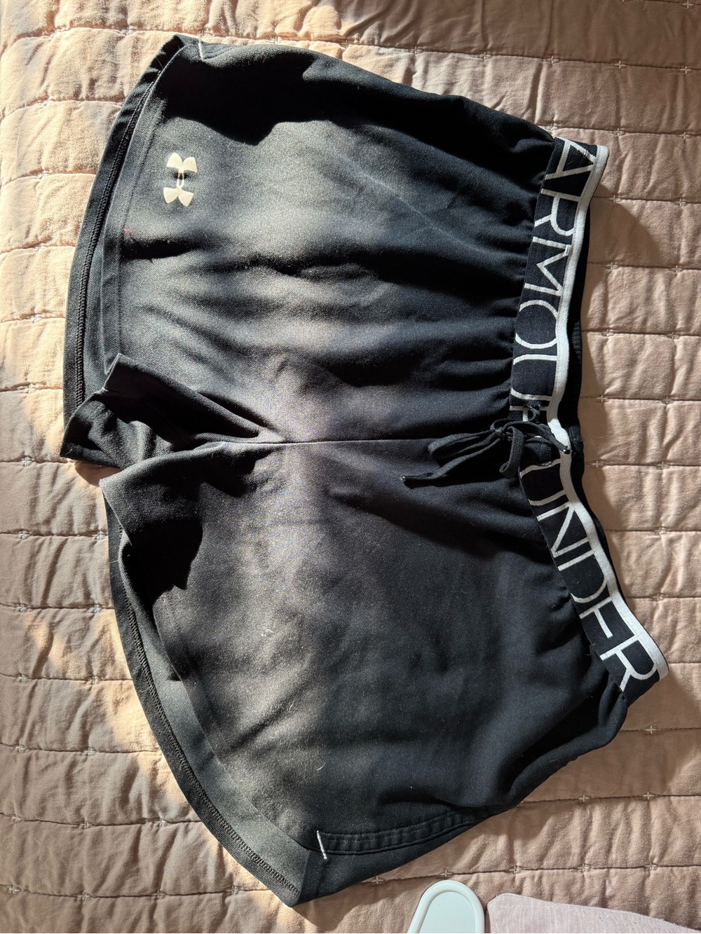 Under Armour Black Women's Athletic Shorts with Branded Waistband
